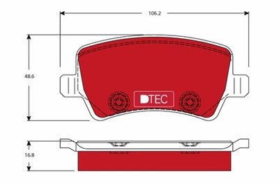 КОЛОДКИ ТОРМОЗНЫЕ VOLVO ЗАД S60/V60/V70/XC60/XC70 07- DTEC COTEC GDB1685DTE