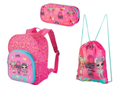 ZESTAW 3W1 PLECAK WOREK PIÓRNIK L.O.L. SURPRISE!