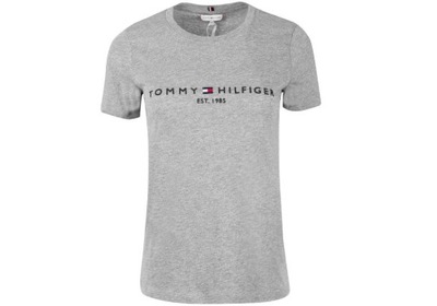 TOMMY HILFIGER KOSZULKA DAMSKA T-SHIRT GREY r. S