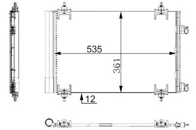 MAHLE KONDENSATORIUS KONDICIONAVIMO CITROEN BERLINGO MULTISPACE BERLINGO 