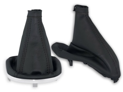 Alfa romeo 147 fl 2004-2010 комплект чехлы рычага czarna кожа i нити фото №1