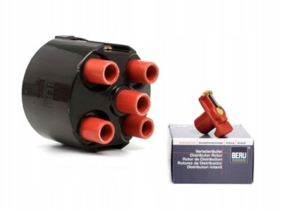 Beru трамблерна кришка + контактний палець розподільника апарат audi 80 100 vw transporter t4 2.5 фото №1