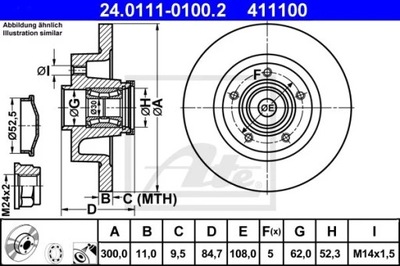 24.0111-0100.2 DISCO HAM.TYL LOZ.(1 SZT)ESPACE IV 02-  