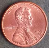 USA 1 cent 1993 D r.