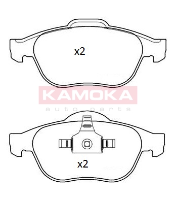 КОЛОДКИ ГАЛЬМІВНІ ПЕРЕД KAMOKA JQ101290