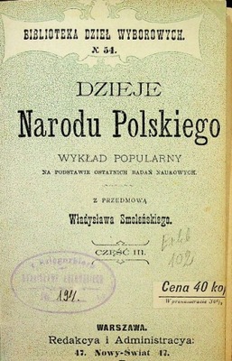 Dzieje narodu polskiego 1898 r.