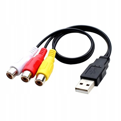 Kabel audio i wideo USB do 3RCA
