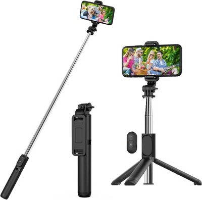Selfie-stick tripod SelfieShow Q01 kij statyw do selfie do telefonu czarny