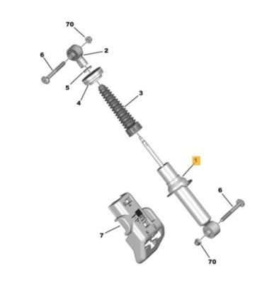 Амортизатор задний citroen ds7 9827151880 org фото №1