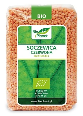 SOCZEWICA CZERWONA BIO 500 g - BIO PLANET BIO PLANET - seria ZIELONA