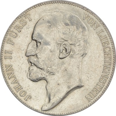 19.LIECHTENSTEIN, JOHANN II, 5 KORON 1910 rzadka