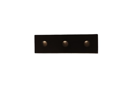 Płytka montażowa do łączenia - 3 otwory do profili V-slot seria 20 czarna