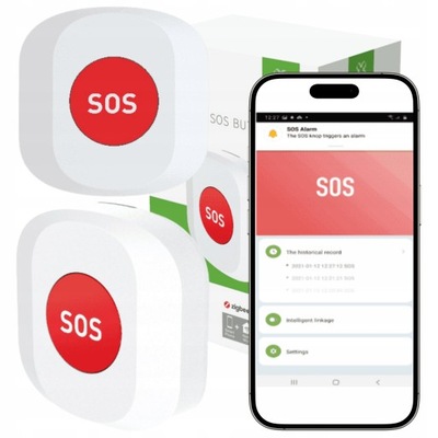 ZigBee Alarm bezprzewodowy Pilot Przycisk SMART Czujnik SOS WOOX Tuya