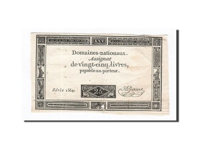Banknot, Francja, 25 Livres, 1793, A.Jame, 1793-06