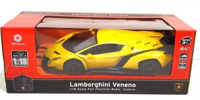 SAMOCHÓD Lamborghini ŻÓŁTE Veneno R/C 1:18 Braha Yellow
