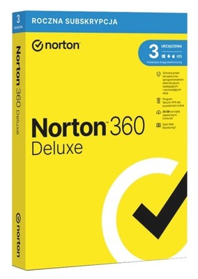 Norton 360 Deluxe 3 urządzenia VPN 25GB BOX PL