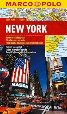 NOWY JORK NEW YORK USA PLAN MAPA LAM MARCO POLO