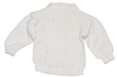 HANDMADE SWETER SWETEREK WEŁNA WOOL 3-6m 68