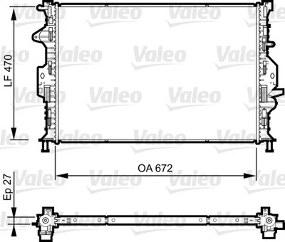 VALEO 735374 RADIATOR FORD MONDEO 07- 2,0TDCI  