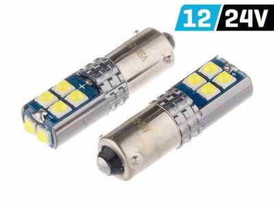 LUZ VISION H6W BAX9S 12/24V 10X 3030 SMD LED, NONPOLAR, CANBUS, BIALA,  