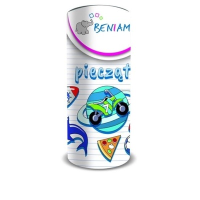 GRA PIECZĄTKI CHŁOPIEC W TUBIE 12 ELELEMNTÓW DREWNIANE STEMPELKI