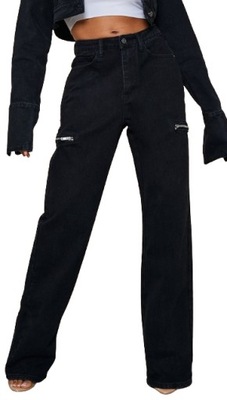 PRETTYLITTLETHING PROSTE SPODNIE JEANSOWE 40 EGS