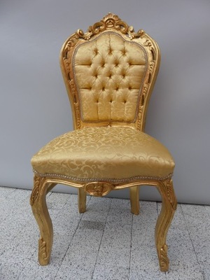Stylowe Krzesło Barokowe Złoty Stołek