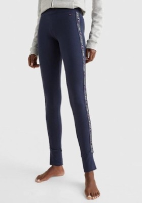 TOMMY HILFIGER LEGGINSY DAMSKIE GRANATOWE S SHF