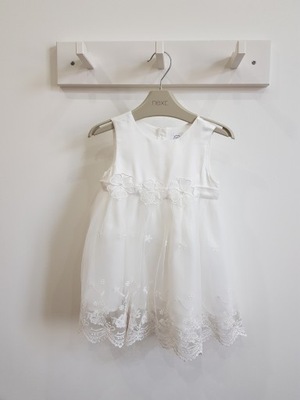 COOL CLUB sukienka biała niemowlęca 74 cm