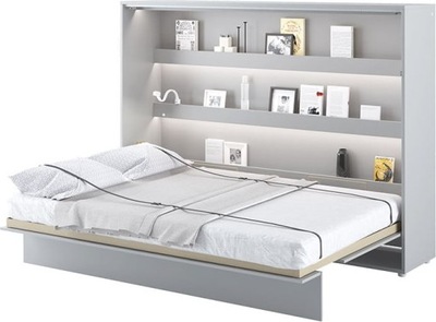 Półkotapczan Szary Poziomy 140x200 Bed Concept