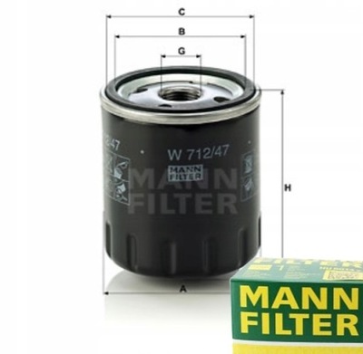 Mann-filter w 712/47 фильтр масла фото №1