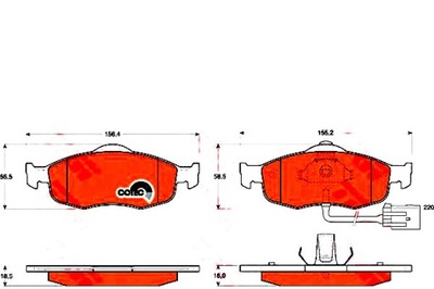 Trw тормозные колодки тормозные ford cougar 2.0 16v ec_ фото №1