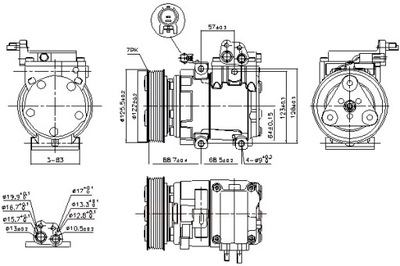 NISSENS КОМПРЕССОР КОНДИЦИОНЕРА HYUNDAI H-1 H-1 STAREX H-1 CARGO H-1