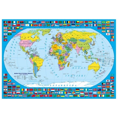 Podkład na biurko obustronny mapa Świata