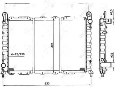 Радиатор воды 58996 nrf alfa romeo 145 146 фото №1