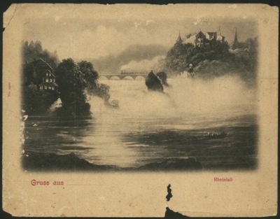 Gruss aus Rheinfall - 1900