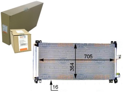 Behr hella конденсатор радиатор кондиционера 6455hr фото №1
