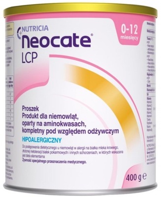 Nutricia Neocate LCP hipoalergiczny proszek od urodzenia 0-12m 400 g