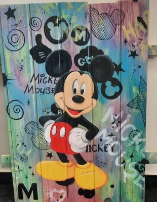 Obraz ręcznie malowany - Myszka Miki