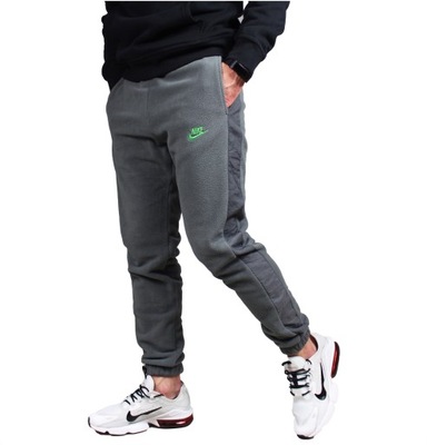 Nike MEGA CIEPŁE POLAROWE ZIMOWE męskie spodnie dresowe FLEECE jogger POLAR