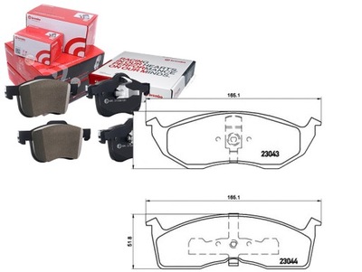 BREMBO КОМПЛЕКТ КОЛОДОК ШАЛЬМІВНИХ 04897664AA 0489