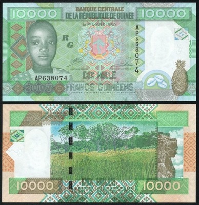 $ Gwinea 10000 FRANCS P-42a UNC 2007