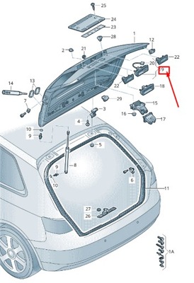 Audi rs3 rear electric lid lock actuator push button 8v3827566 фото №1