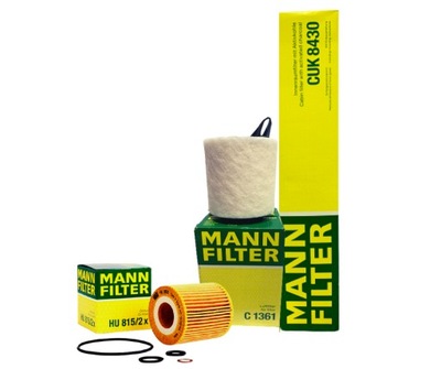 JUEGO DE FILTROS MANN BMW 1 E87 3 E90 E91 318I 320I  