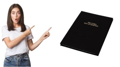 Teczka do podpisu 20 przekładek czarna