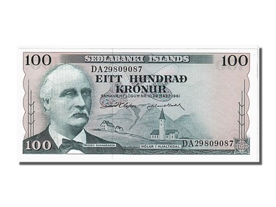 Banknot, Islandia, 100 Kronur, 1961, 1961-03-29, U