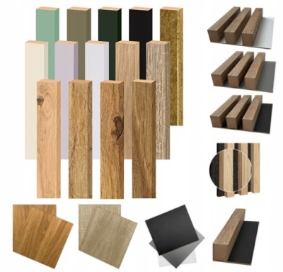 WZORNIK LAMELE ŚCIENNE DĄB NATURALNY WĄSKIE SLIM