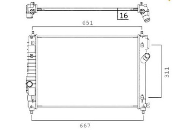 Nrf радіатор wody chevrolet aveo хетчбек 1.2 t фото №1