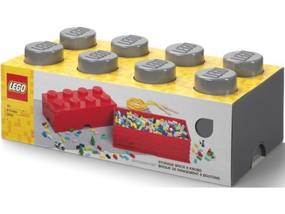 Pojemnik na LEGO klocek Brick 8 Ciemnoszary