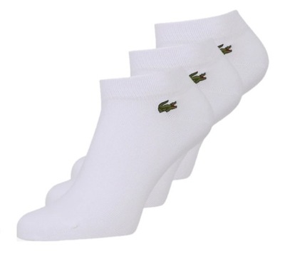 Skarpetki Lacoste 3-pack 39-42 Białe Skarpety